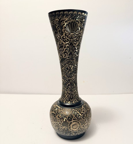 Brass vase vintage metal - brass,