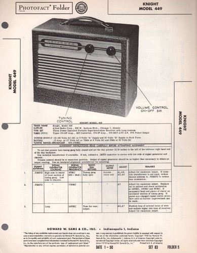 Knight model 449 radio - knight,