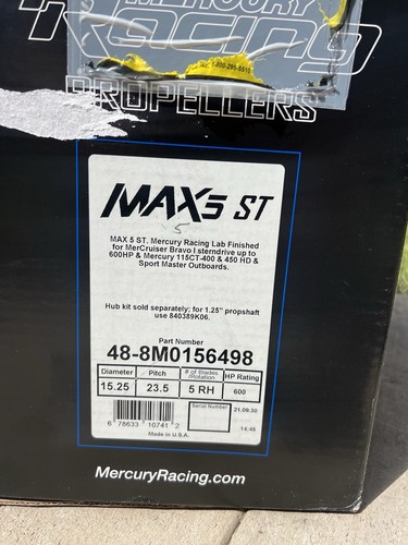 Mercury max5 propeller - st,