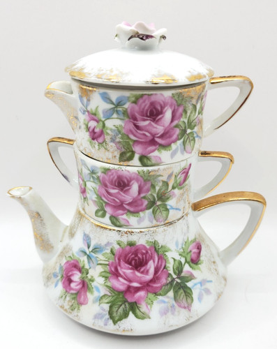 Vintage lefton pink rose - pink,