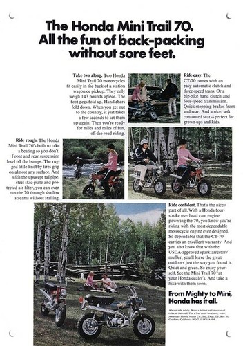 1971 honda mini trail - honda, bike