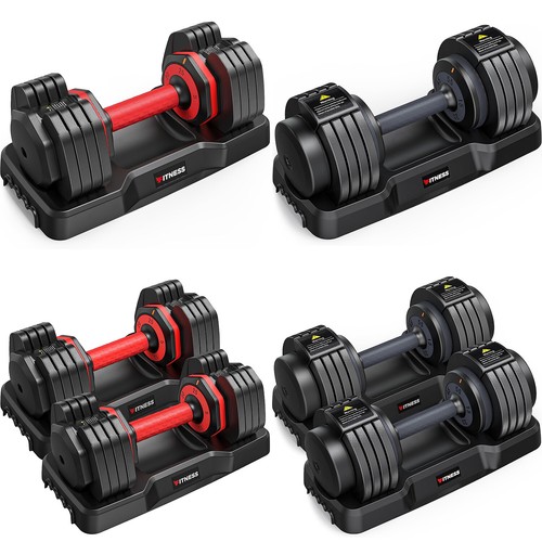 Adjustable dumbbells 55lbs - dumbbells, 25/55lbs