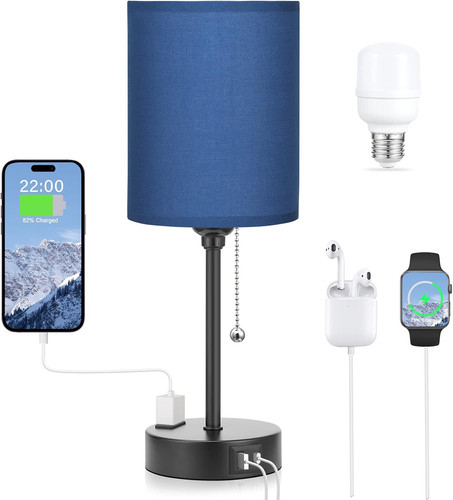 Blue table lamps - blue, color