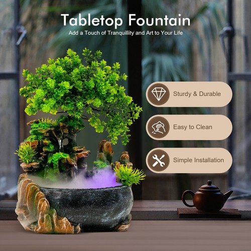 Tabletop fountain resin led - tabletop,