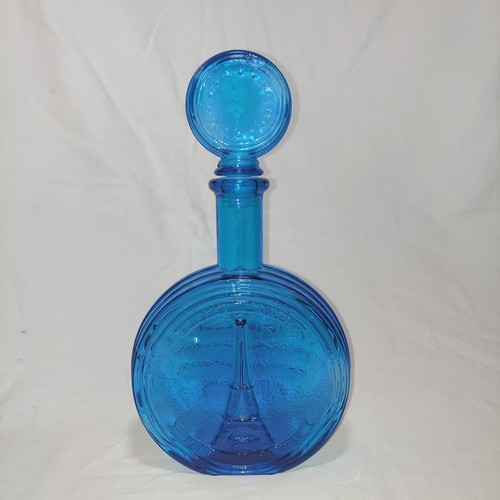 Vintage blue glass eiffel - blue,
