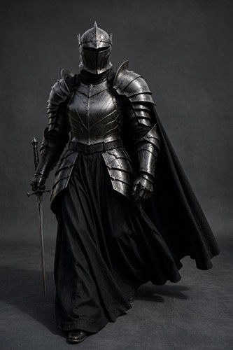 Black knight suit armor - black,