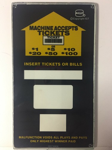 Igt poker side glass machine - side, glass,machine