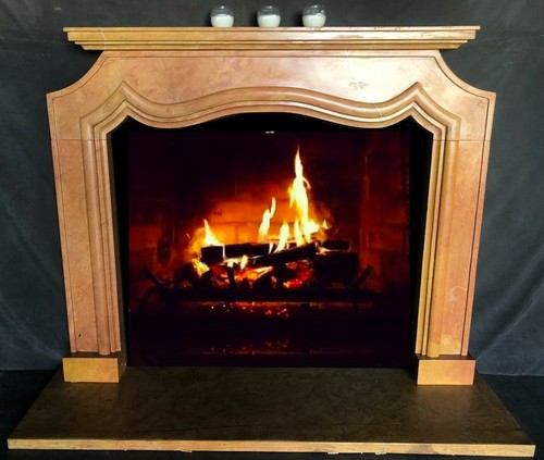 Marble fireplace mantle - marble,