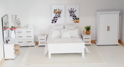 Bedroom set scale - 1:12, dolls