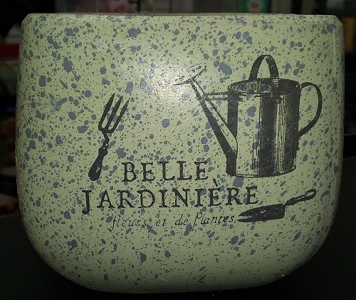 Ceramic off white plant pot