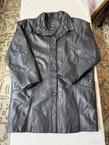 Vintage y2k pelle leather coat - y2k,
