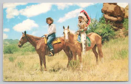 Vintage postcard cowboy - vintage,