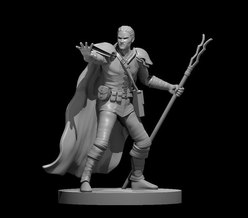 Human abjurer wizard male - male, 28mm
