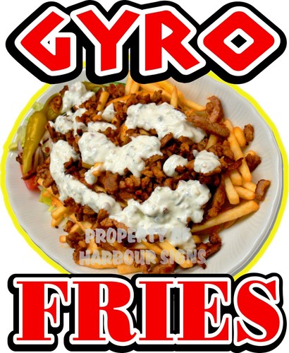 Gyro fries decal gyros - decal, 14"