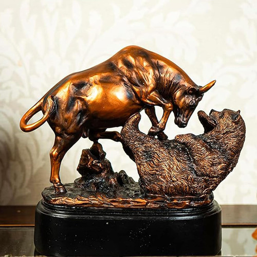 Wall street bull and - wall,