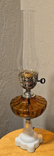 Amber milk glass - amber,