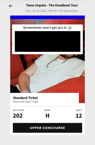 Tame impala ticket - for, 19
