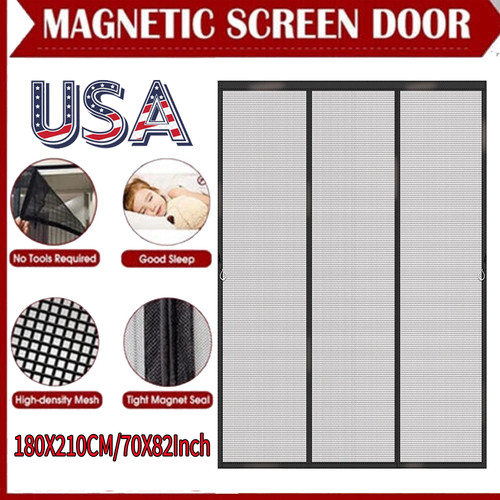 Magnetic screen door mesh - magnetic,