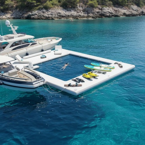 Inflatable yacht slide sea - slide,