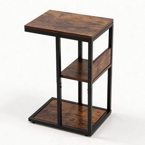 3tier brown metal side table - metal,