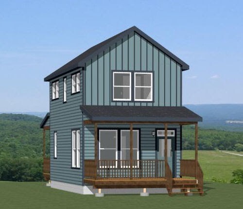 16x28 house bedroom 1 - 16x28, --