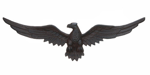 Cast iron eagle plaque - cast,
