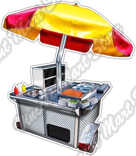 Hot dog cart street food - hot,
