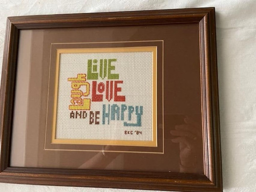 Vintage framed cross - cross, stitch