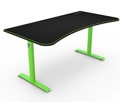 Black desk green metal - green,