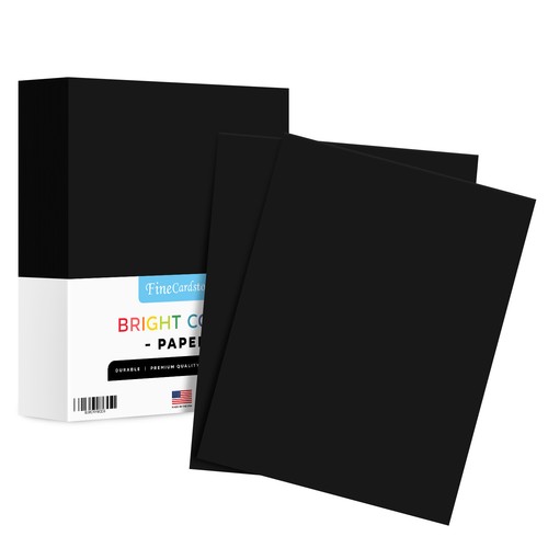 Black bright color paper - black,