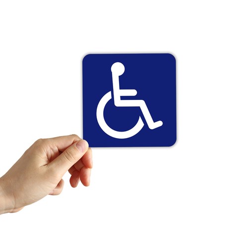 Handicap parking sign sticker - handicap,