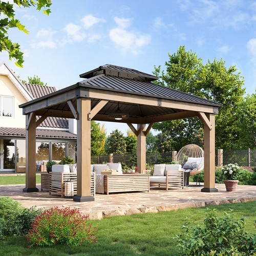 Hardtop gazebo double - gazebo, roof