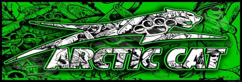 Arctic cat metal sign - cat, x