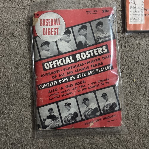 Vtg april 1950 baseball digest - vtg,