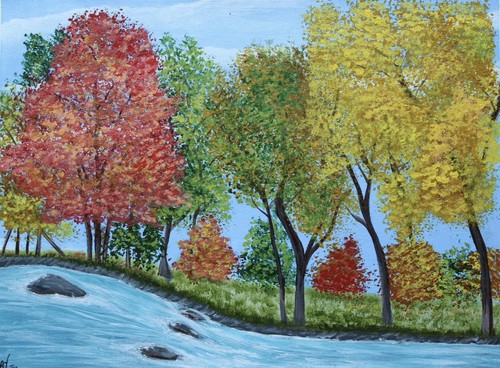 Impressionist nature landscape - impressionist,