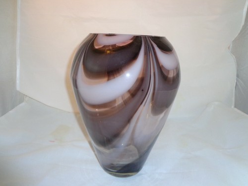 Large art glass vase - ,