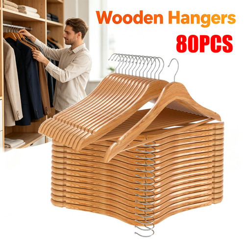 Wooden hangers suit - wooden,