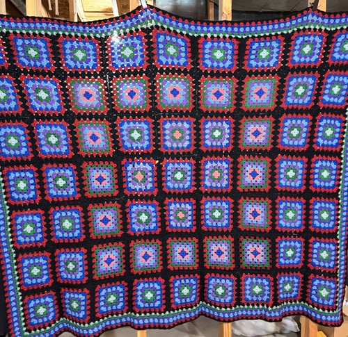 Colorful handmade throw - handmade,