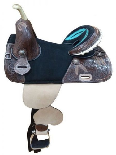 Leather treeless saddle - 16",