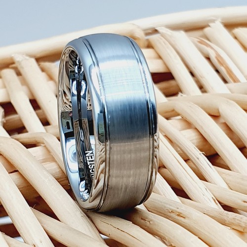 Brushed tungsten carbide - brushed, ring