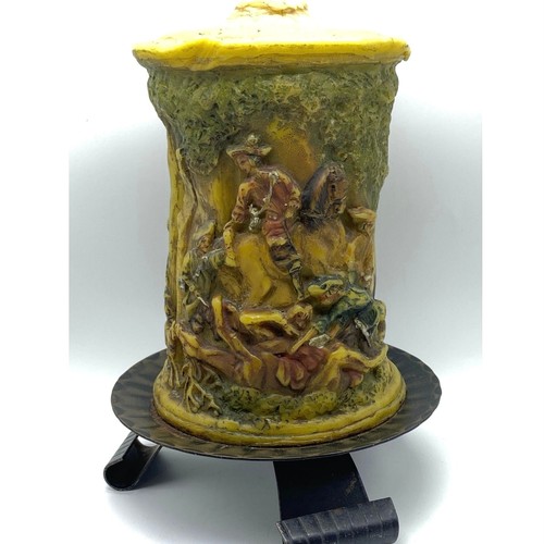 Vtg german hand carved - german, candle