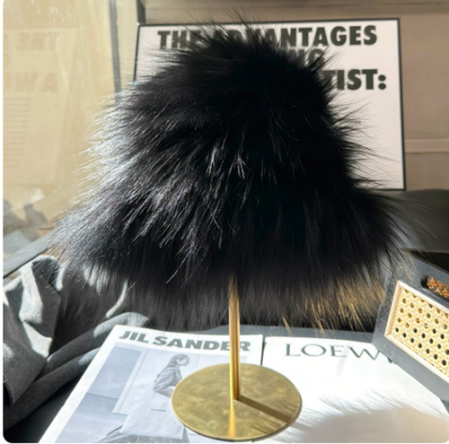 Women winter real fox fur - winter, hat