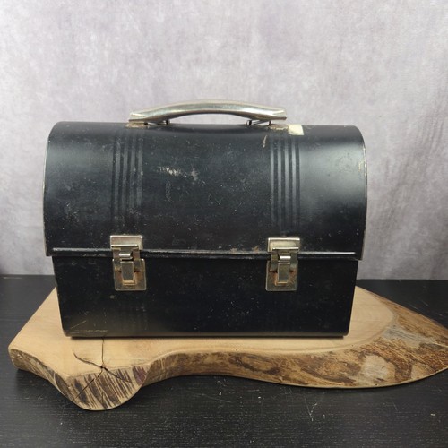 Vintage lunchbox black - black, dome