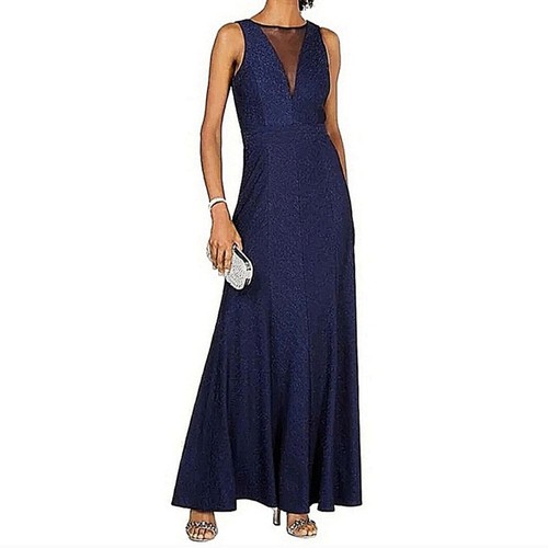 Nightway navy metallic ribbed - navy,