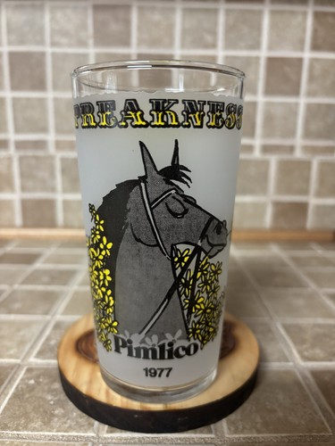 1977 preakness glass - 1977, triple