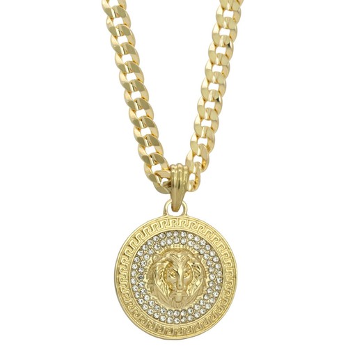 Mens 14k gold plated lion - 14k,