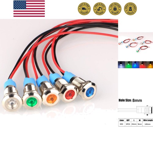 5pcs 8mm led - 8mm,