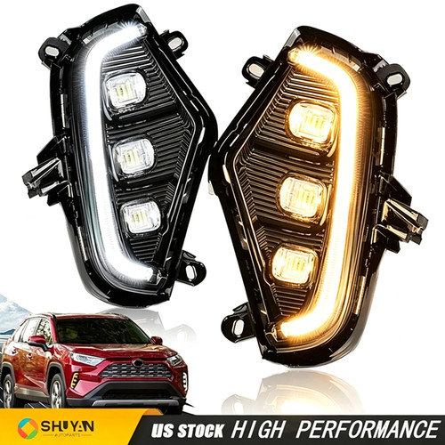 Pair led drl fog lights - led,