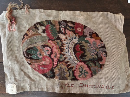 Vintage needlepoint canvas