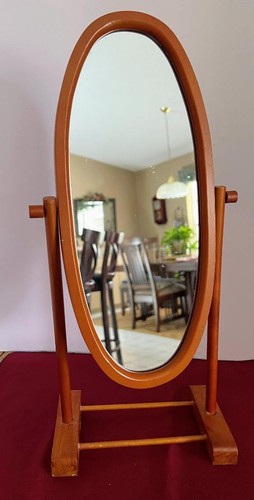 Tabletop wood oval frame - tabletop,